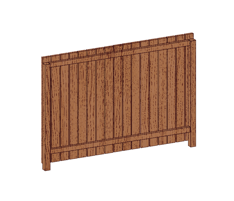Classic Treated Classic fence package in Sienna Pro Treated lumber