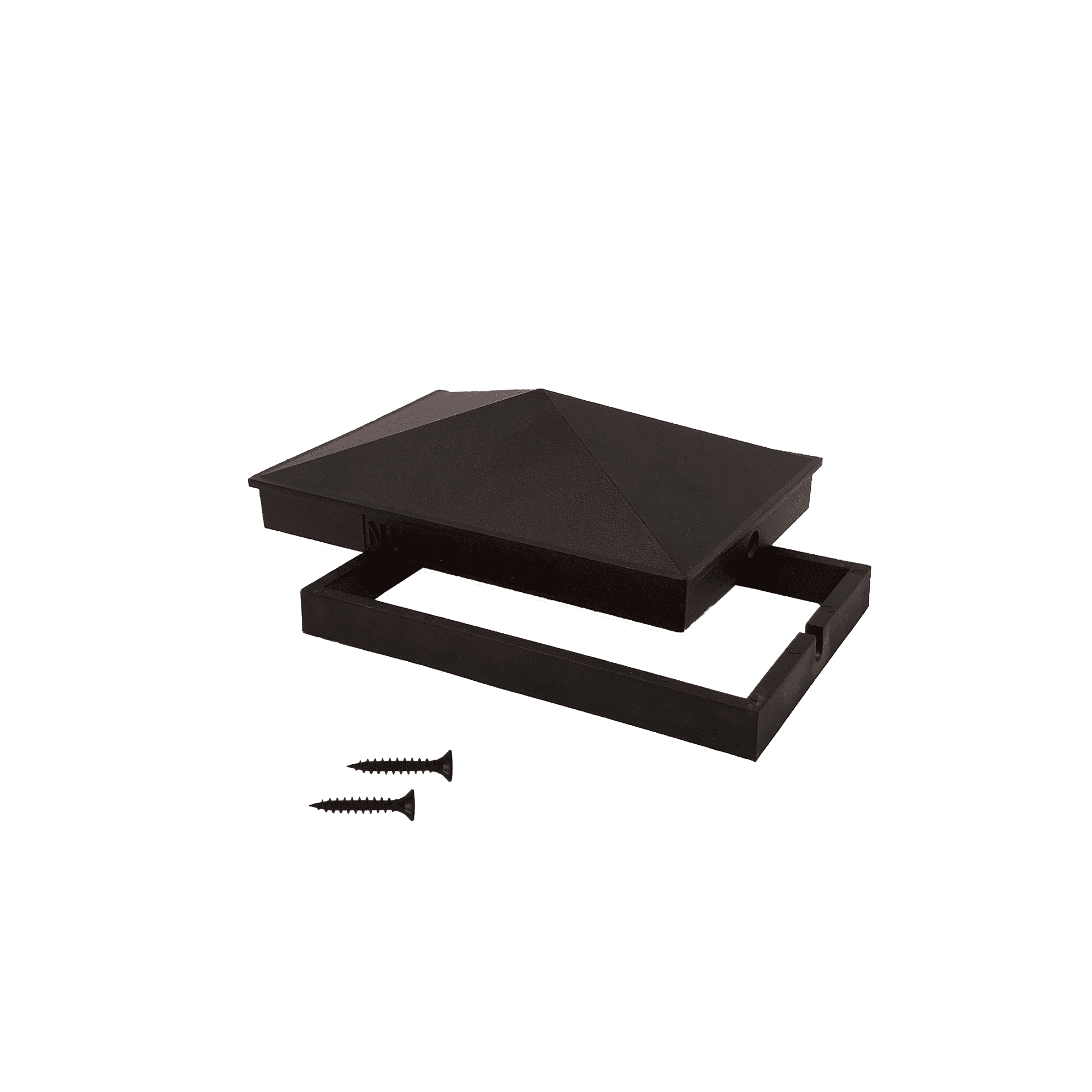 4″ x 6″ Black Aluminum Ornamental Pyramid Post Cap 4″ x 6″ Black Aluminum Ornamental Pyramid Post Cap