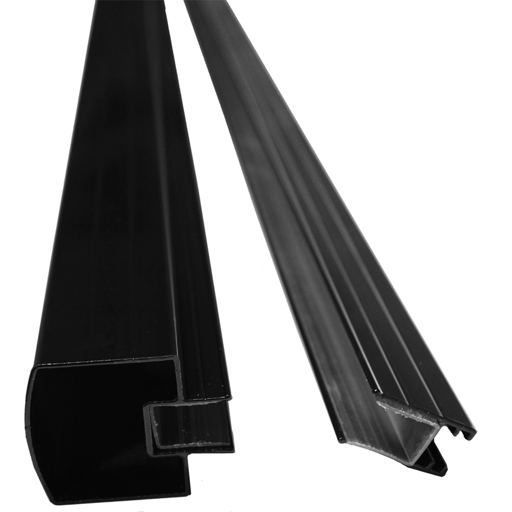 VR TOP AND BOTTOM RAIL 5FT 6FT 8FT BLACK VR TOP AND BOTTOM RAIL 5FT 6FT 8FT BLACK