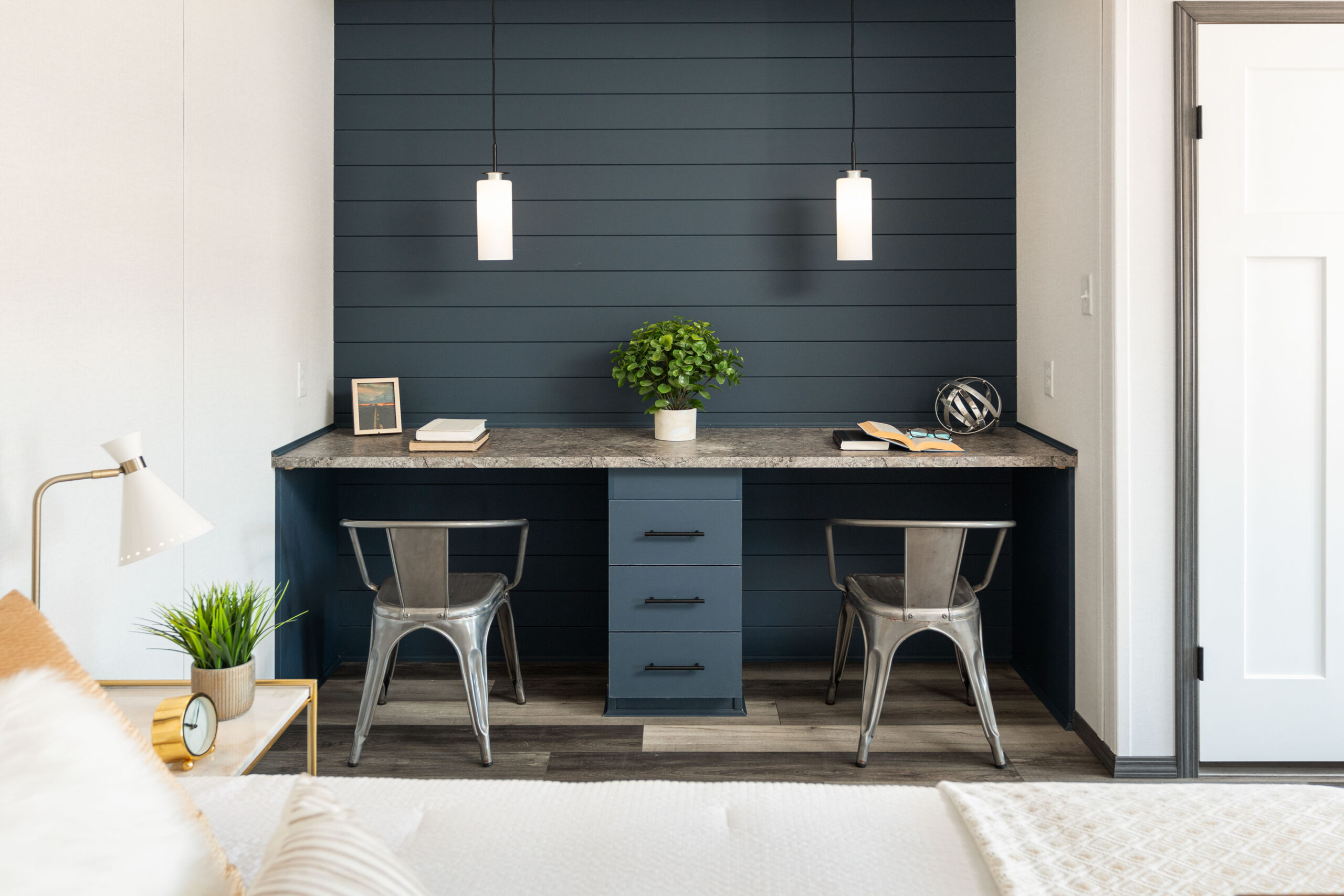 Vipco Industries_Vipco Velvet_Install_SRI Showhome 3 Mystic Blue Mystic Blue Velvet Shiplap