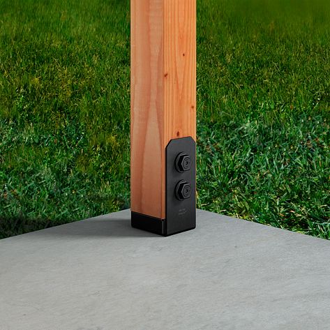 C_APVB44_InstPho_RI_Instld_OutdoorAccentsAvant-PostBase-BrownWood_C0 4x4″ Post Base Avant