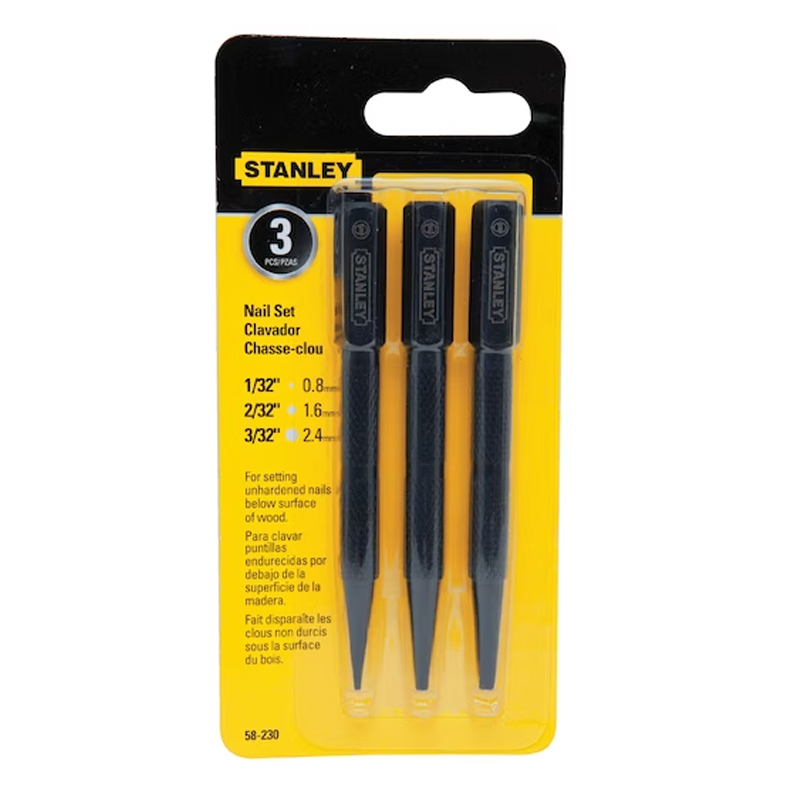 STANLEY 3pc Nail Punch Set STANLEY 3pc Nail Punch Set