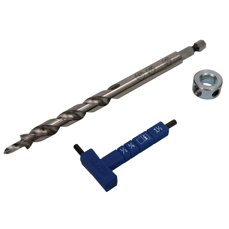 Kreg® Easy-Set Drill Bit with Stop Collar & Gauge/Hex Wrench Kreg® Easy-Set Drill Bit with Stop Collar & Gauge/Hex Wrench
