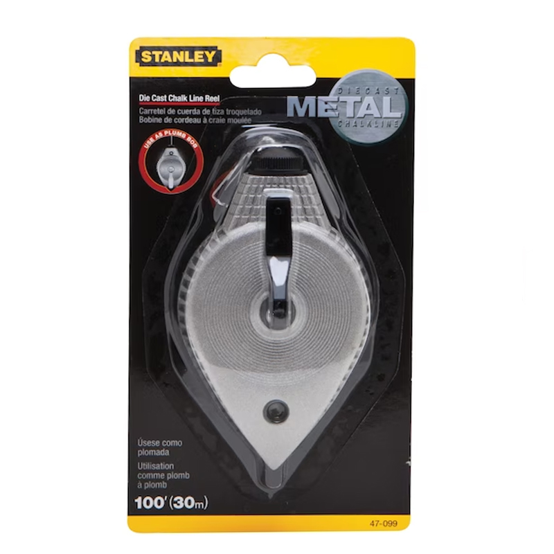 STANLEY 100' Metal Chalk Line Reel STANLEY 100' Metal Chalk Line Reel