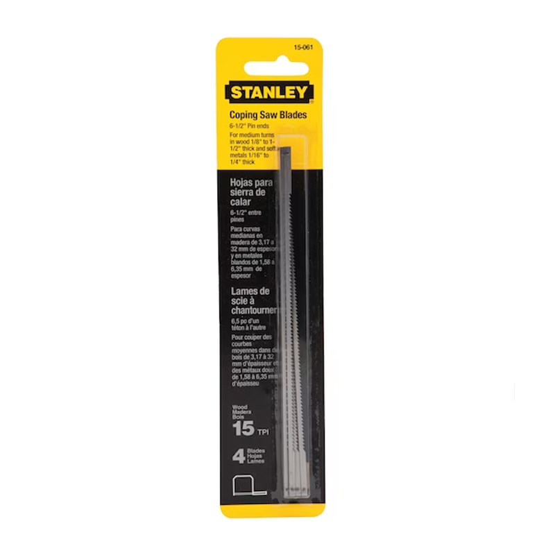 Stanley 6-1/2" 15 TPI Coping Saw blades Stanley 6-1/2" 15 TPI Coping Saw blades