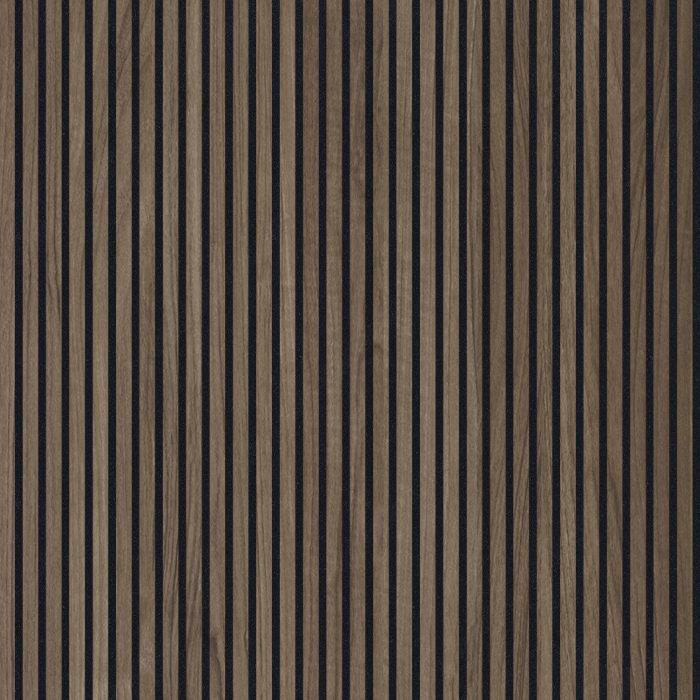 Grooved panel with Kalmate felt - Walnut Grooved panel with Kalmate felt - Walnut